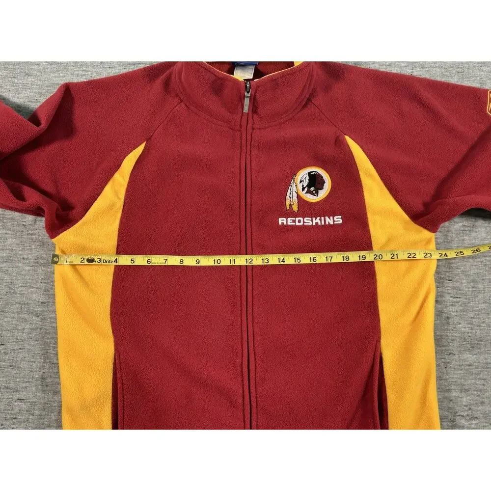 Vintage Reebok NFL Washington Redskins Fleece Jacket Mens Medium Full-Zip